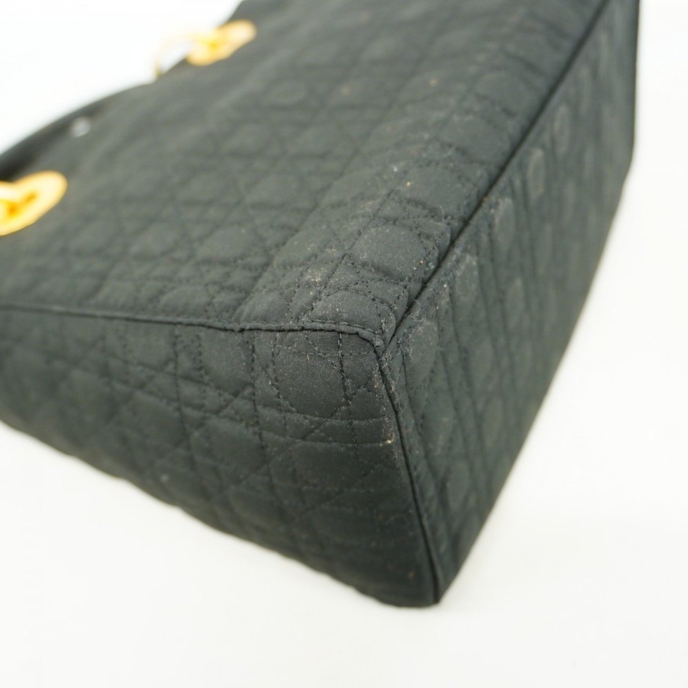 Christian Dior Handbag Cannage Lady Nylon Black Women's - Picture 10 of 14